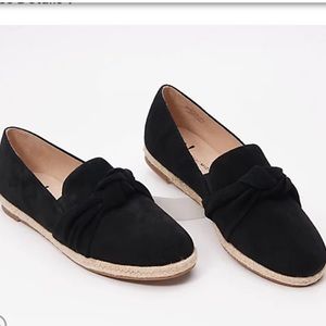 Isaac Mizarahi Black knotted Espadrille loafer  7.5 NIB